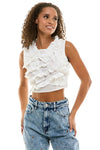 Crop Top Ribetes