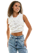 Crop Top Ribetes