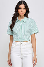 Camisa Crop Rayas