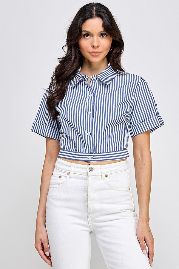 Camisa Crop Rayas