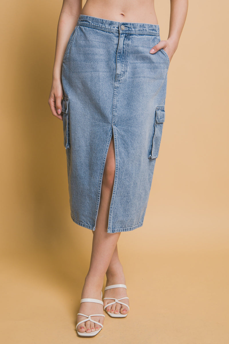 Falda Midi Denim