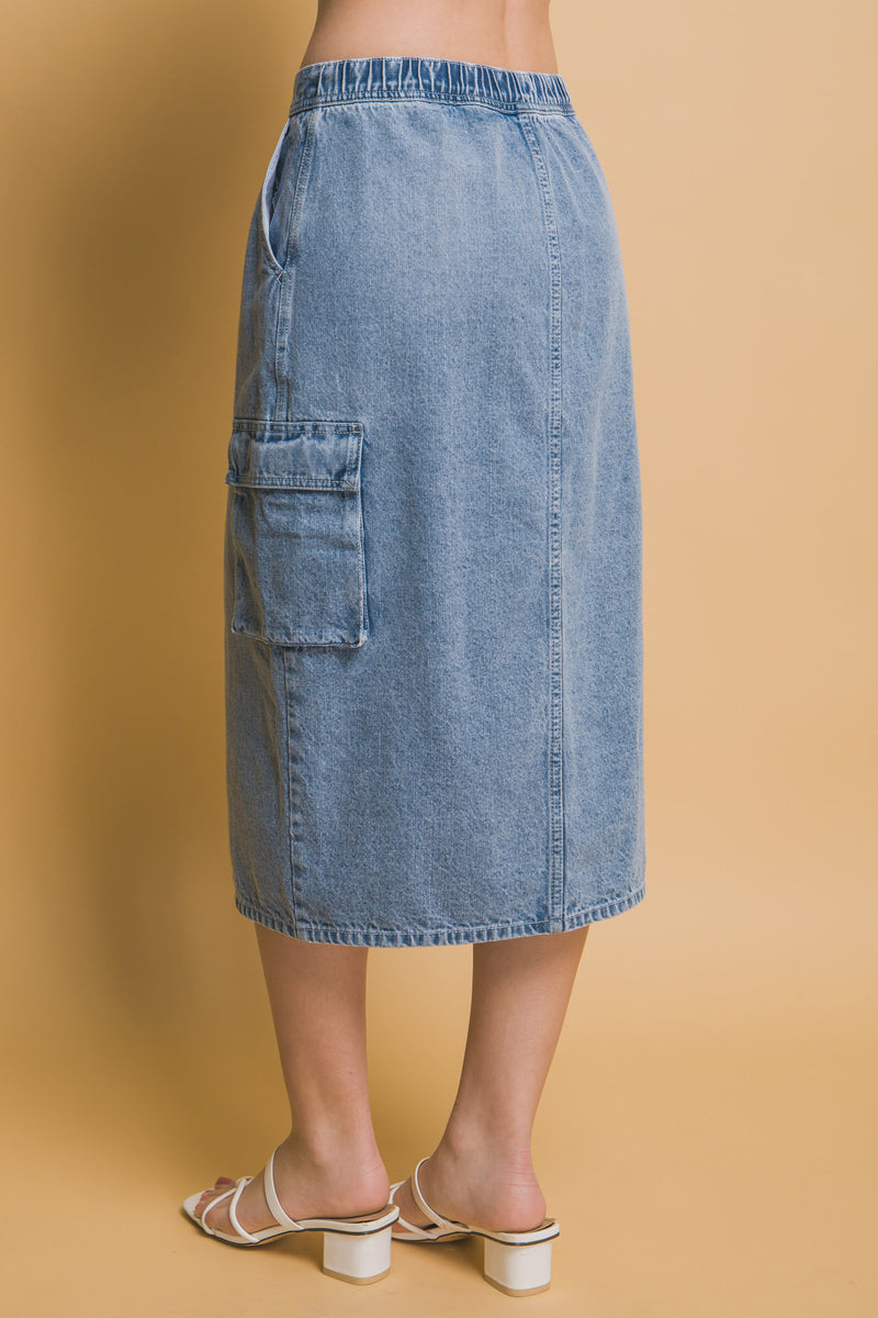 Falda Midi Denim