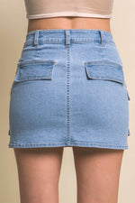 Falda Denim Cargo