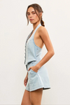 Romper Vest Denim