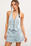 Romper Vest Denim