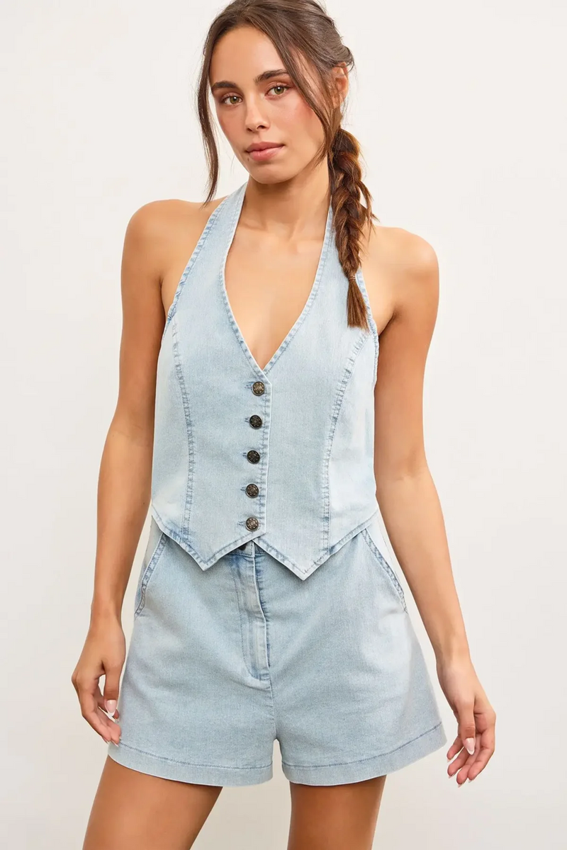 Romper Vest Denim