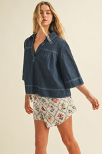 Blusa Denim Relax