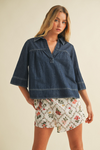 Blusa Denim Relax