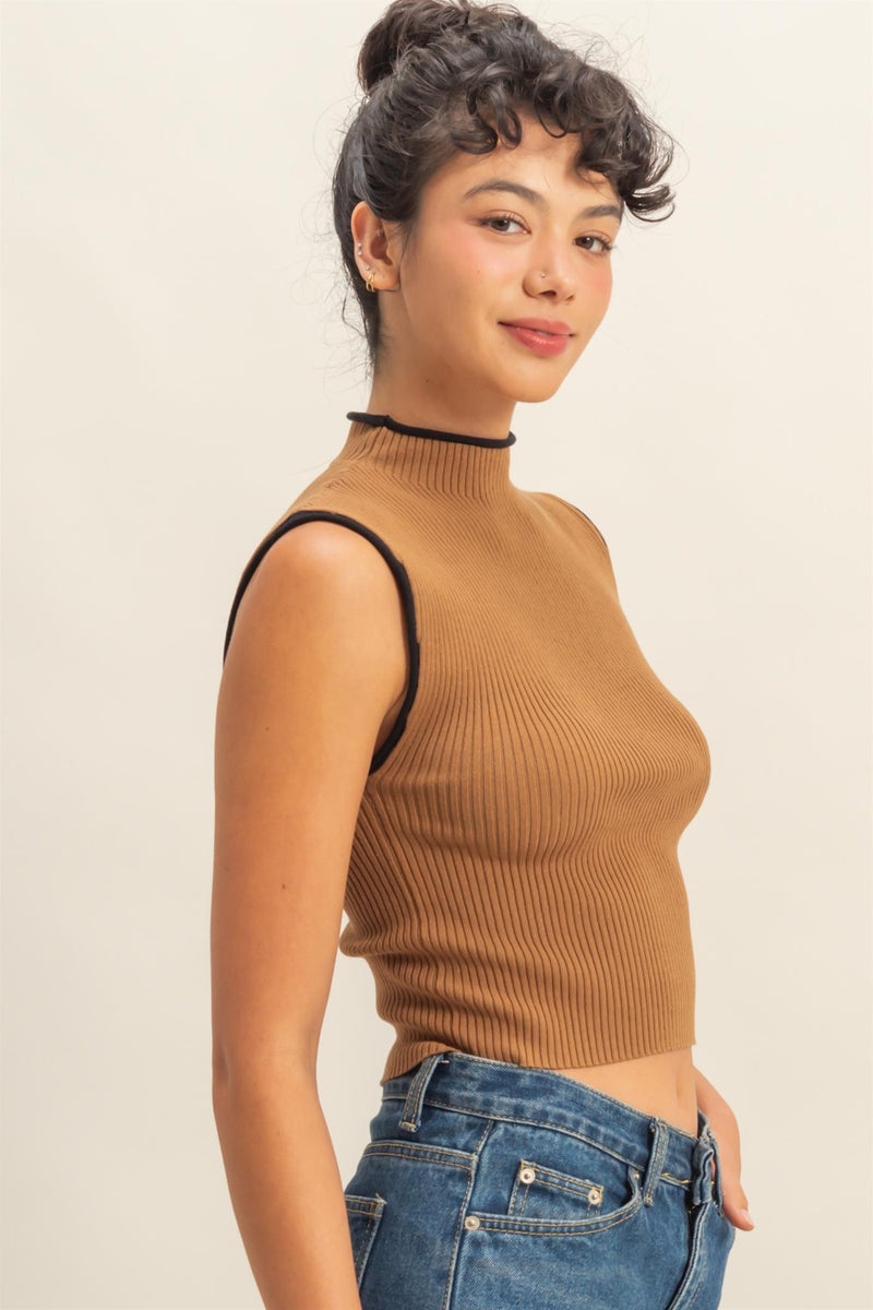 Top Knit Contrast