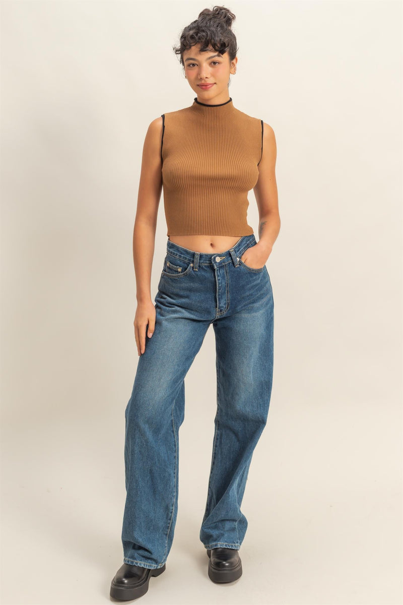 Top Knit Contrast