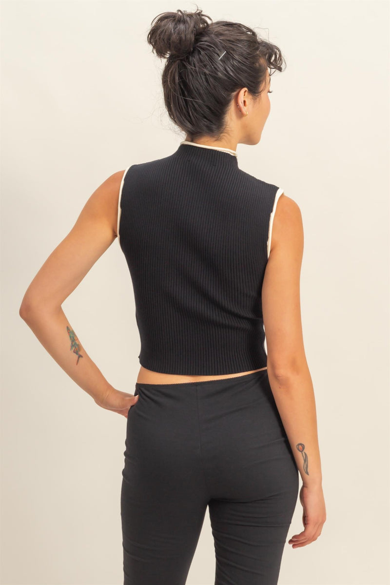 Top Knit Contrast