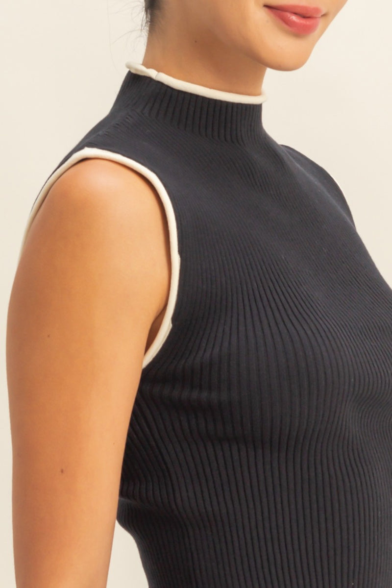 Top Knit Contrast