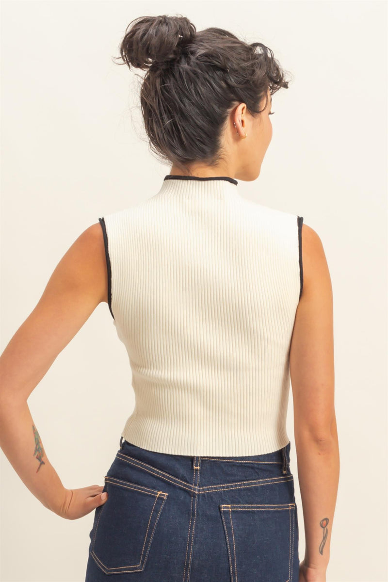 Top Knit Contrast