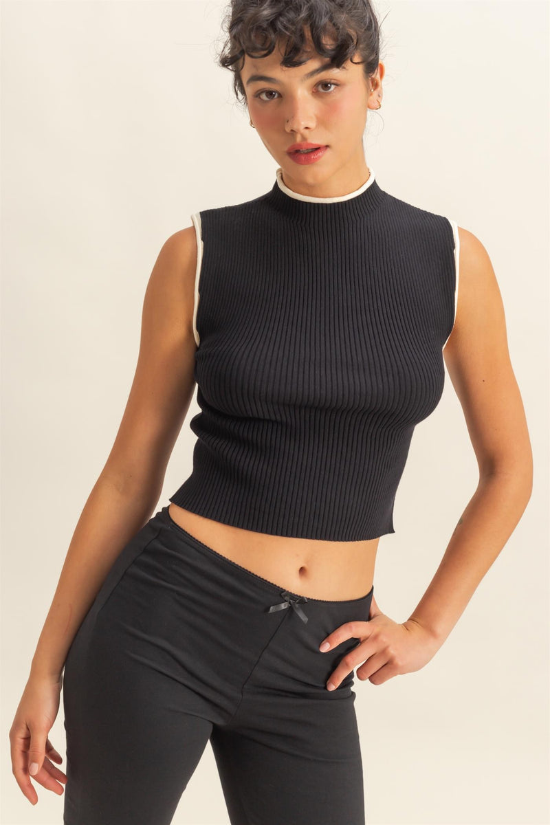 Top Knit Contrast