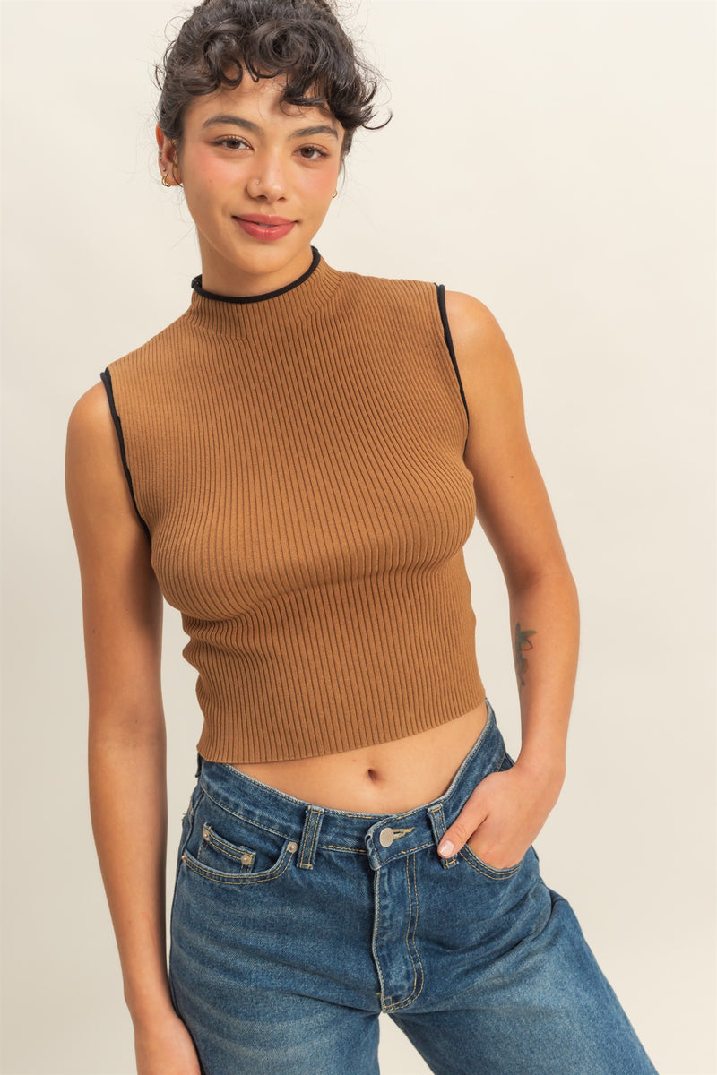 Top Knit Contrast