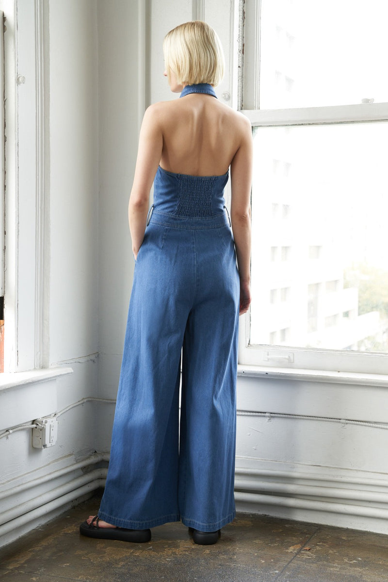 Jumpsuit Denim Halter