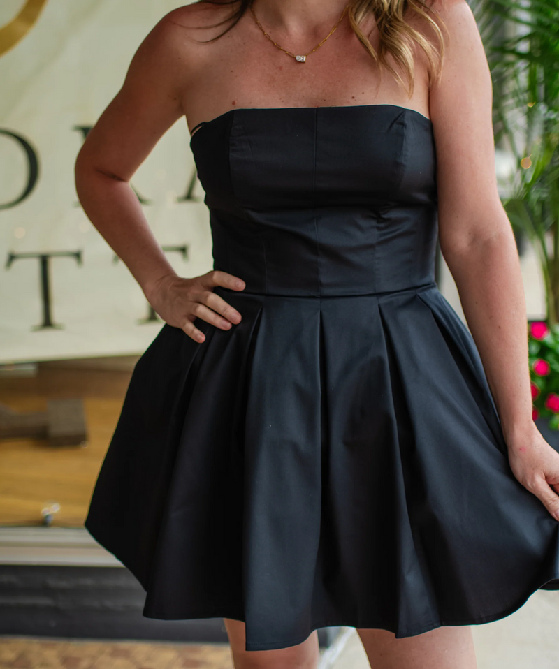 Vestido Strapless Tull