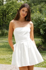 Vestido Strapless Tull