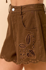 Short Bordado Leaf