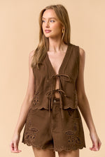 Short Bordado Leaf