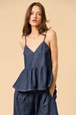 Top Denim Peplum