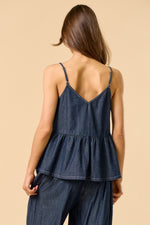 Top Denim Peplum