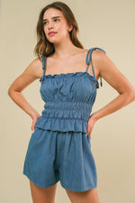 Romper Denim Smock