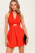 Romper Halter Cut-Out