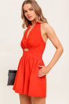 Romper Halter Cut-Out