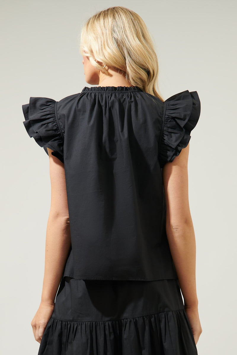 Blusa Ruffle Neck