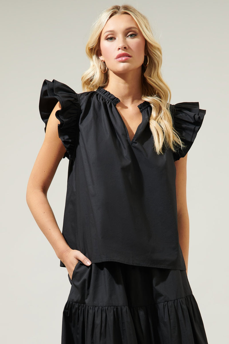 Blusa Ruffle Neck