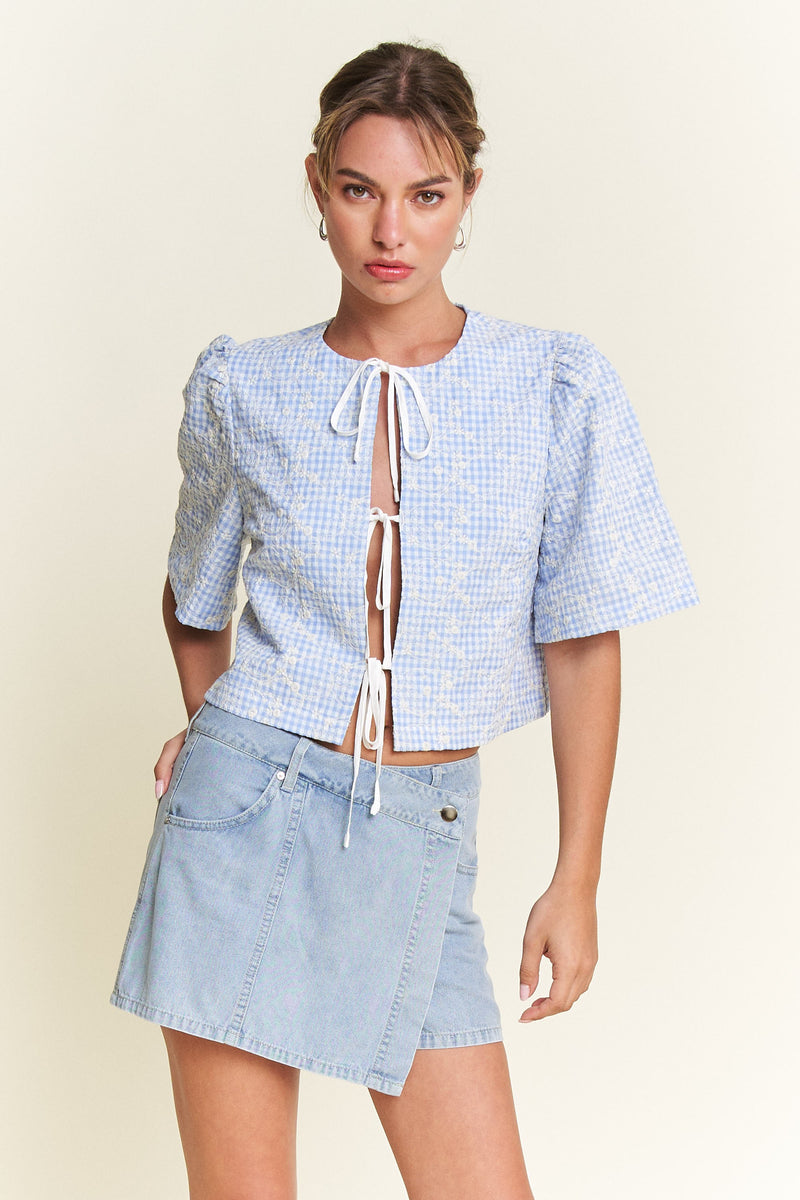 Blusa Vichy Tie