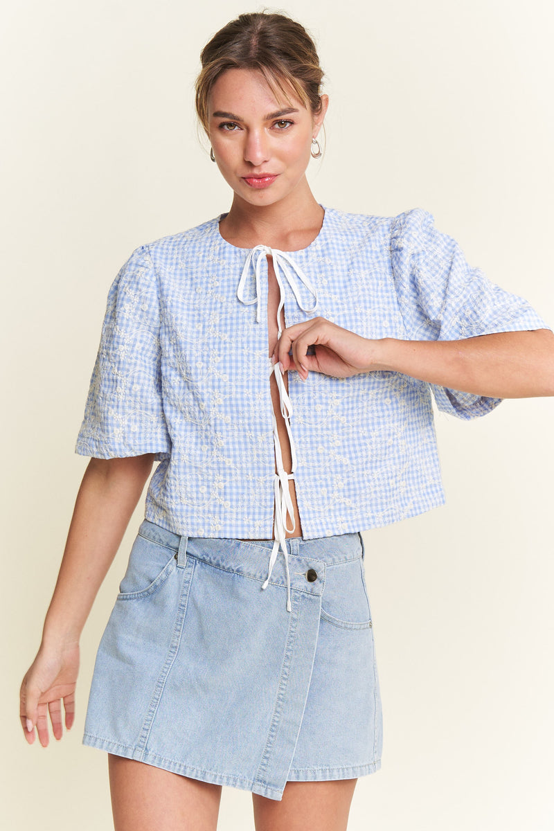 Blusa Vichy Tie