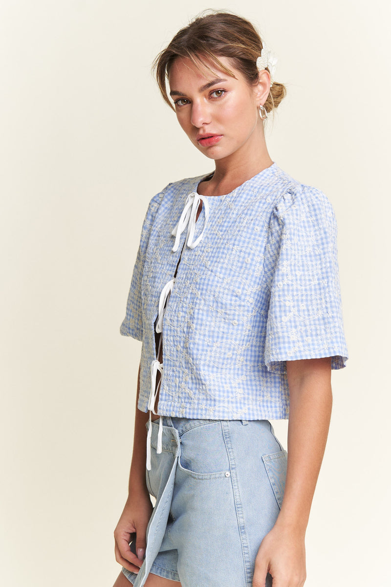 Blusa Vichy Tie