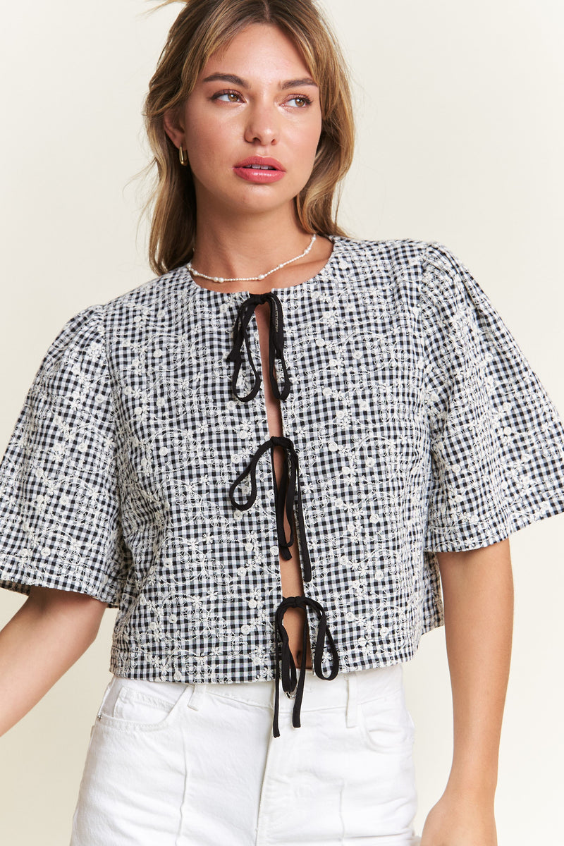 Blusa Vichy Tie