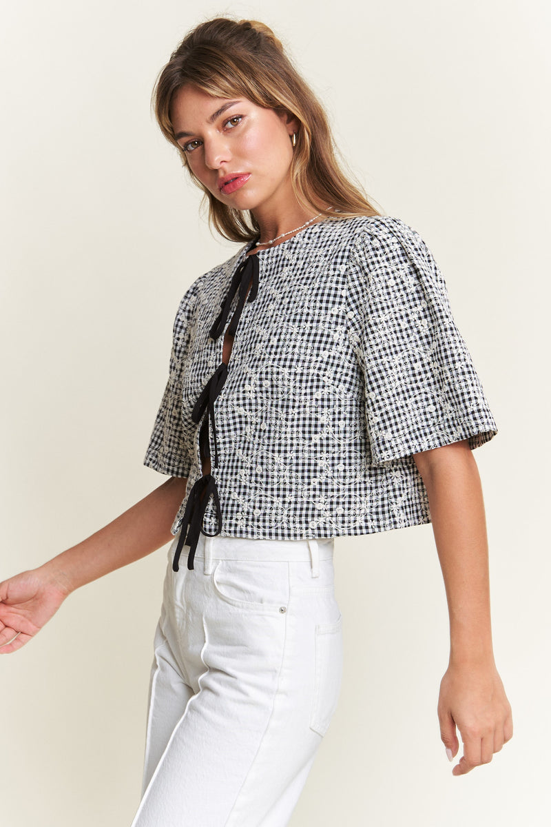 Blusa Vichy Tie