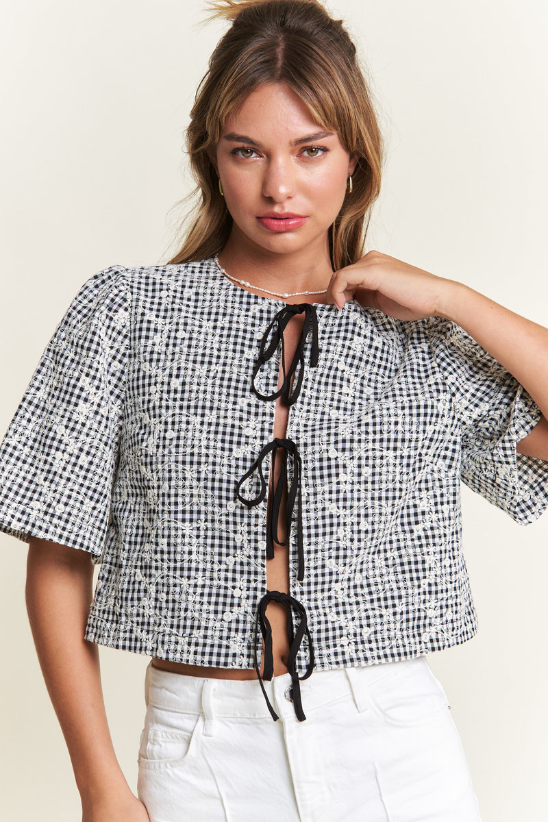 Blusa Vichy Tie