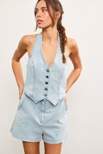 Romper Vest Denim